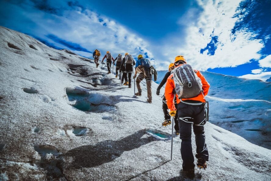 Ice climbers Patagonia