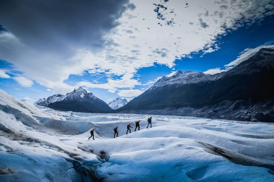 Ice hike on a glacier in Patagonia