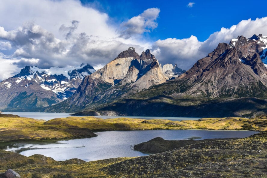 Lake and mountains in patagonia