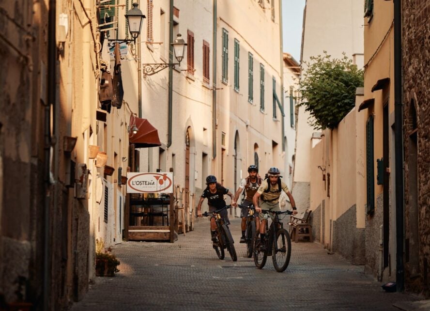 Mountain bikers in Piombino