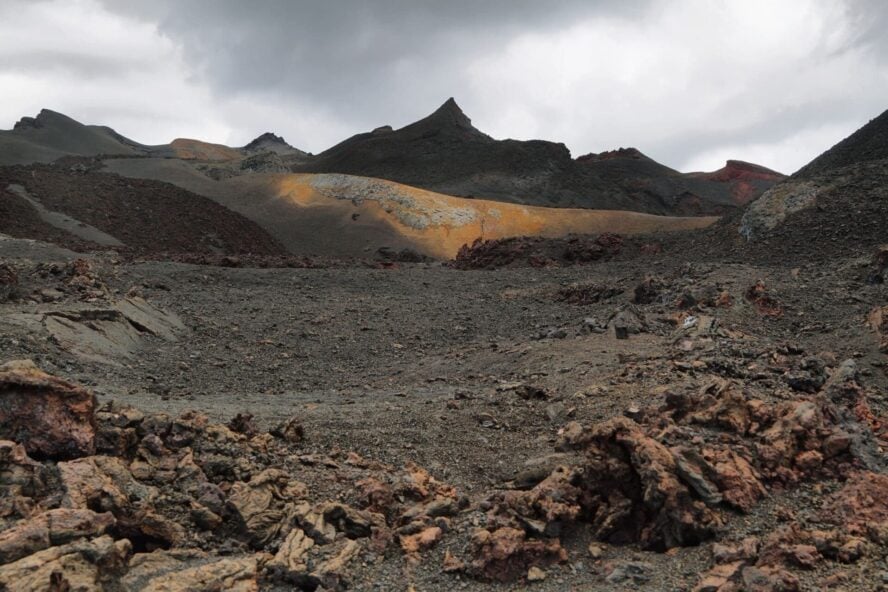 Sierra Negra volcanic terrain in Ecuador