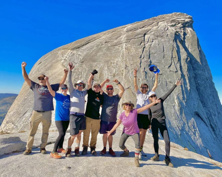 Celebrating hiking Half Dome