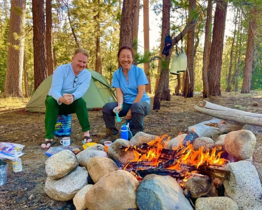 Hikers camp Half Dome