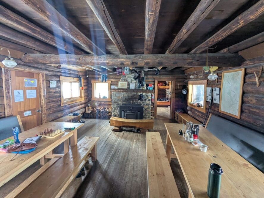 Hut interior in Bow Yoho