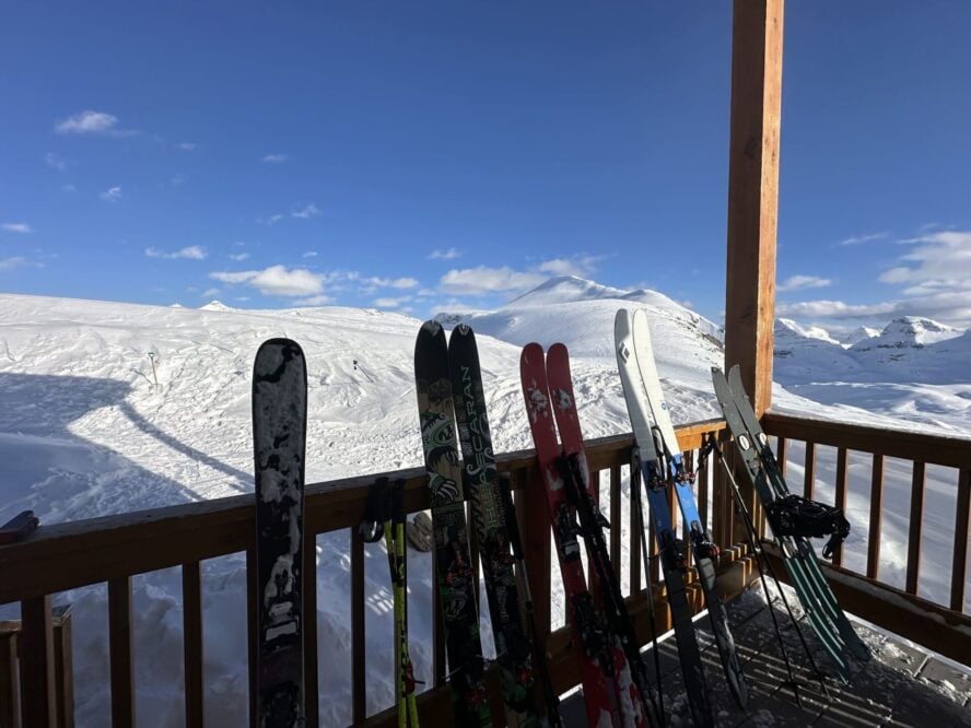 Skis in a hut in Bow Yoho