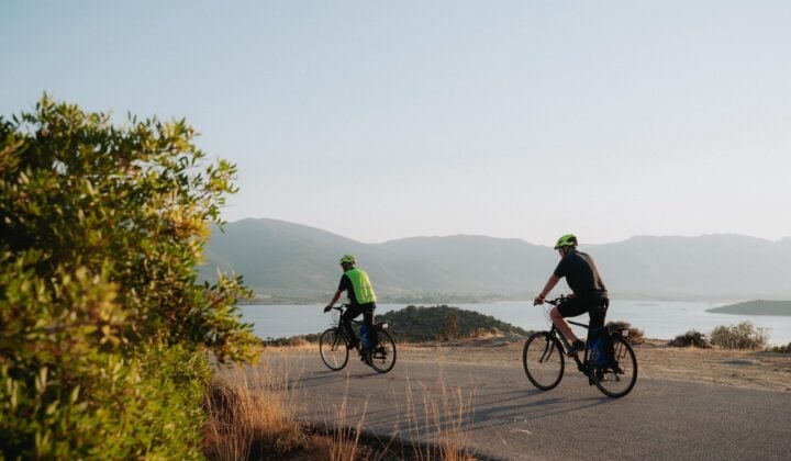 sunset riding greece