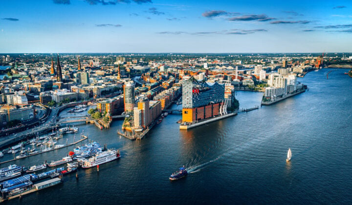 aerial hamburg view