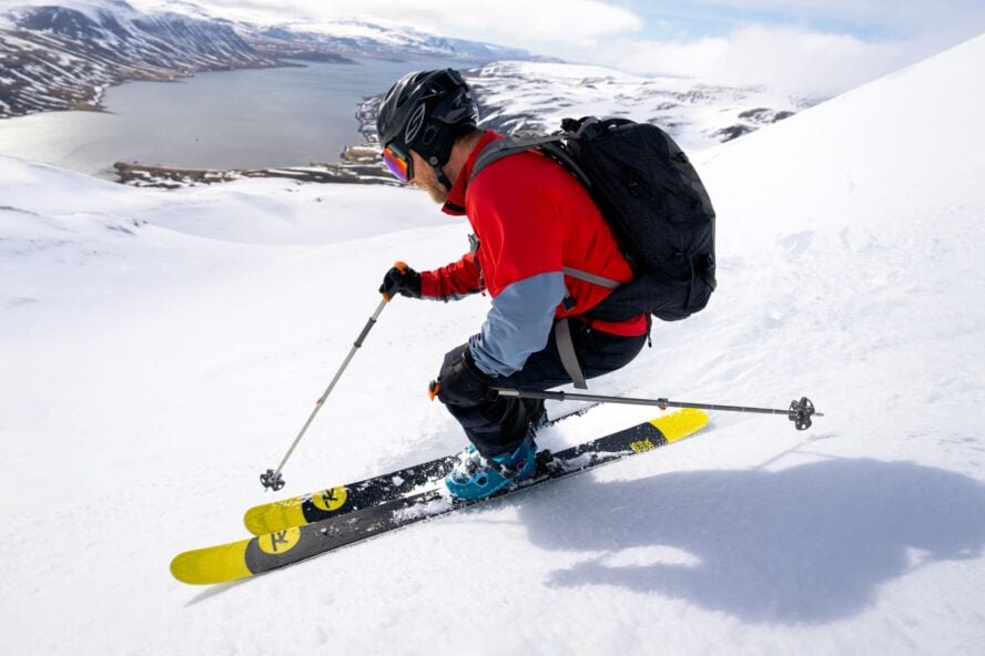 Backpack skiing in Iceland