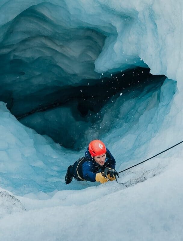 going down on solheimajokull