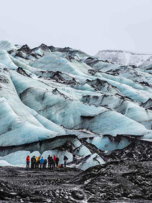 going down on solheimajokull