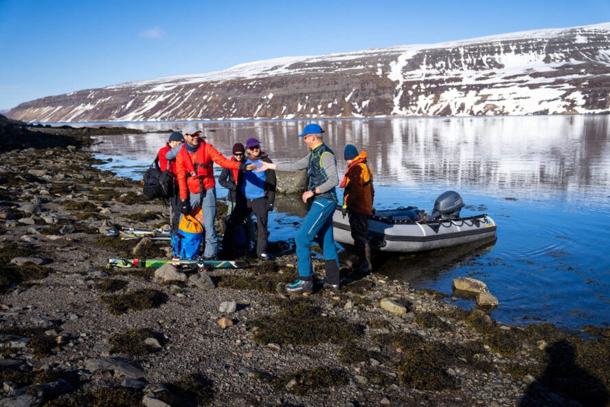 Boat ski tour in Iceland
