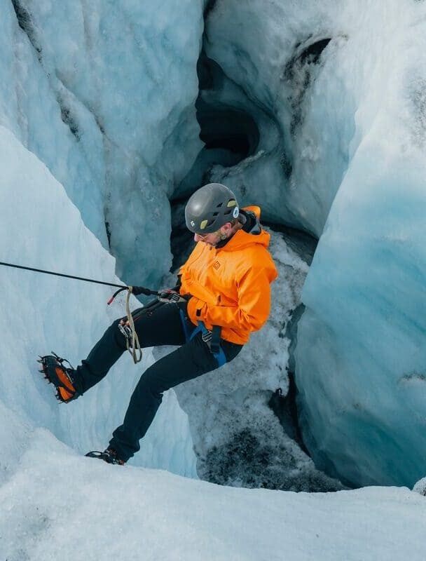 going down on solheimajokull