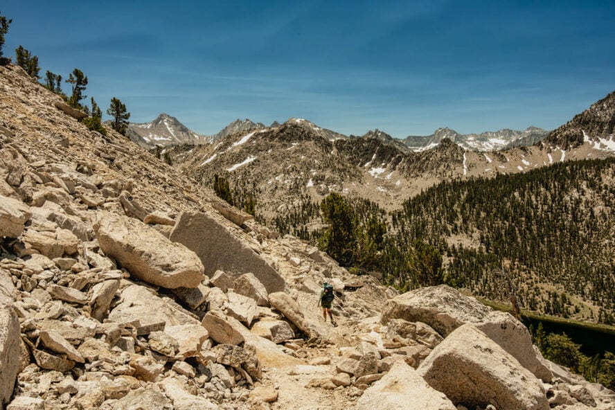 Hiking John Muir Trail rocks