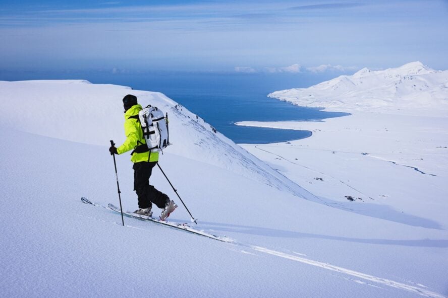 Skinning snow in Iceland