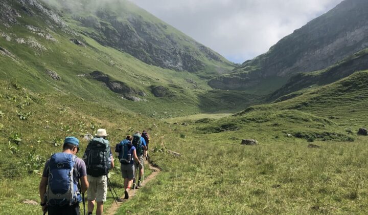 beautiful day and hiking in switzerland
