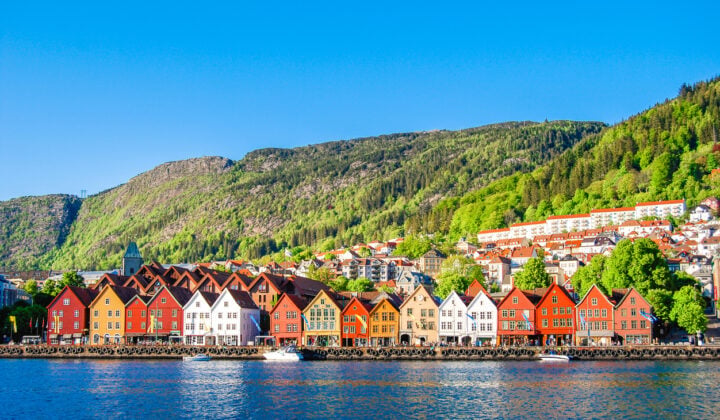 bergen, norway and colorful houses