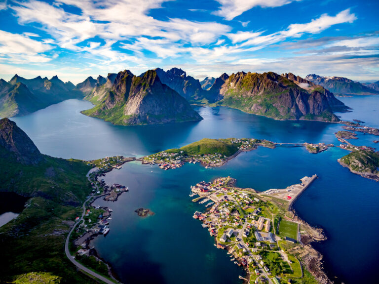 lofoten aerial view