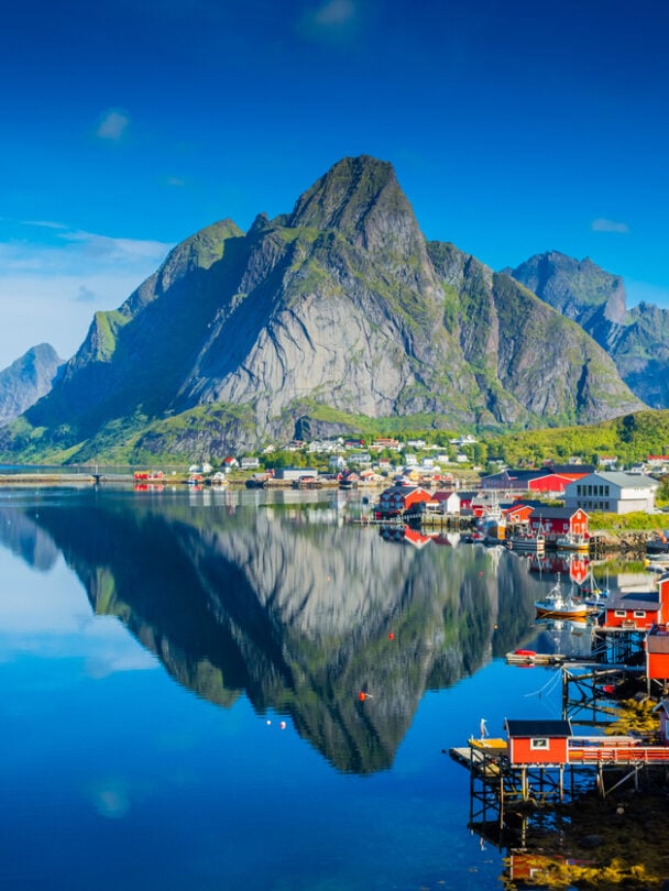 eine village in norway, reflecting