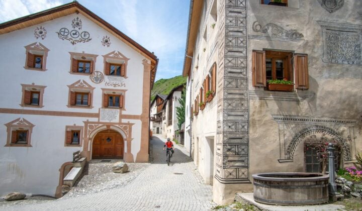 Ride from Davos Klosters into the Alps — Mountain Biking in Switzerland, Austria, and Italy