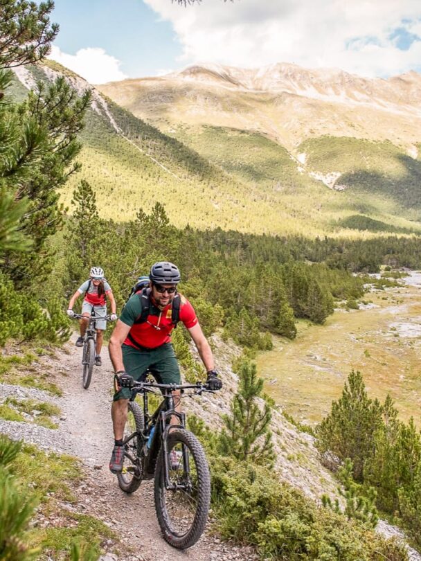 Through the UNESCO Biosphere Reserve from Switzerland to Italy — Mountain Biking in Switzerland, Austria, and Italy