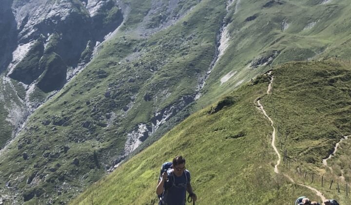 uphill hike in switzerland