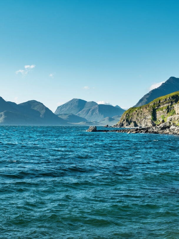 cuillin, mountains and sea
