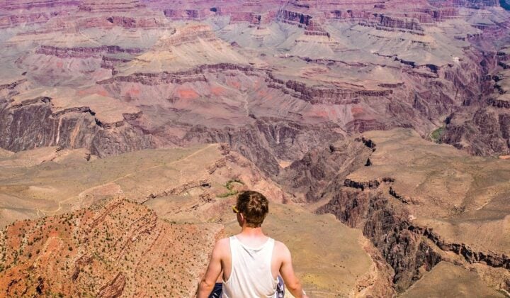 person hiking in Sedona National Park