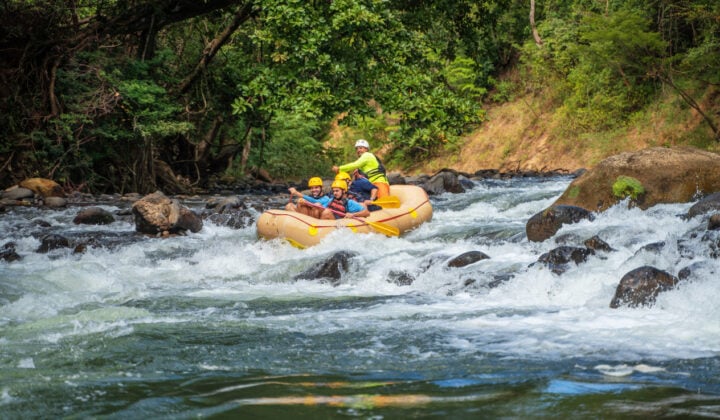 Guided multisport tour rafting in Costa Rica