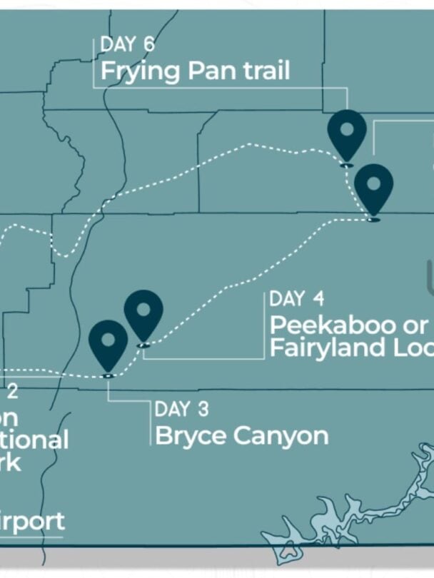 map of utah tour