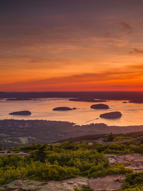 sunrise in cadillac mountains