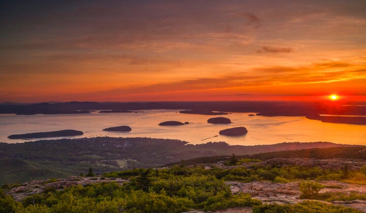 sunrise in cadillac mountains